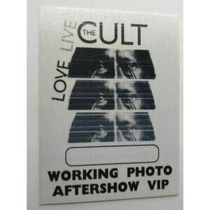 The Cult Love Live Backstage Pass Original VIP Hard Rock Concert Tour 2009 White